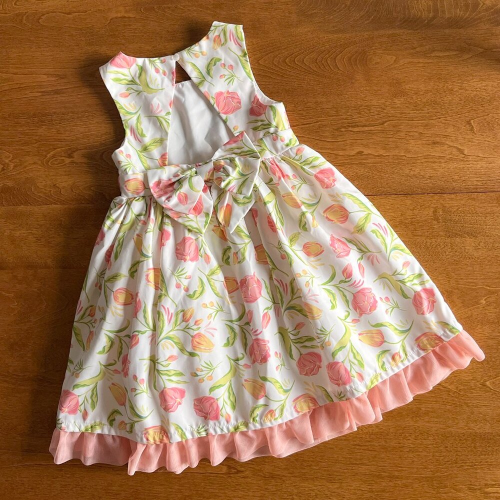 Tahari tulip bow dress 3T - Picture 2 of 11